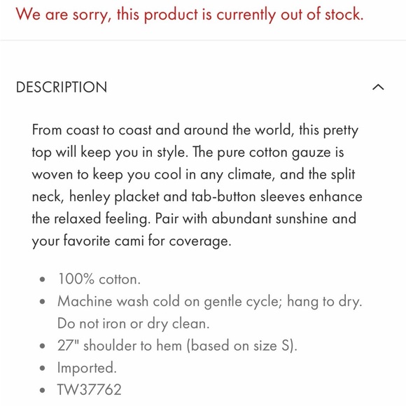 EUC! White TOMMY BAHAMA Coastview Gauze Top Size Small - Picture 11 of 11